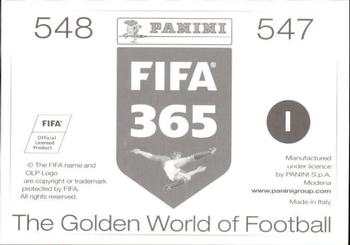 2015-16 Panini FIFA 365 The Golden World of Football Stickers #547 / 548 Mathieu Dossevi / Alfred Finnbogason Back