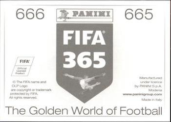 2015-16 Panini FIFA 365 The Golden World of Football Stickers #665 / 666 Daley Sinkgraven / Amin Younes Back