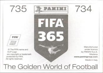 2015-16 Panini FIFA 365 The Golden World of Football Stickers #734 / 735 Ezequiel Garay / Nicolas Lombaerts Back