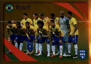 2015-16 Panini FIFA 365 The Golden World of Football Stickers #855 Brazil Front