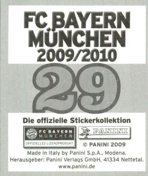 2009-10 Panini FC Bayern München Stickers #29 Daniel van Buyten Back