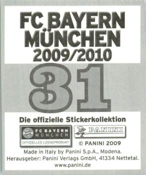 2009-10 Panini FC Bayern München Stickers #31 Martin Demichelis Back