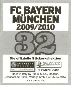 2009-10 Panini FC Bayern München Stickers #32 Martin Demichelis Back