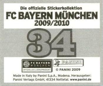 2009-10 Panini FC Bayern München Stickers #34 Martin Demichelis Back