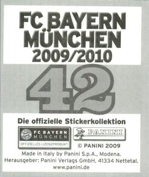 2009-10 Panini FC Bayern München Stickers #42 Andreas Görlitz Back