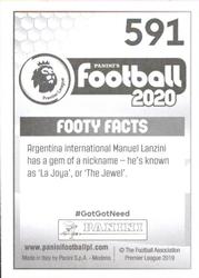 2019-20 Panini Football 2020 #591 Manuel Lanzini Back