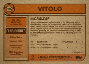 2020 Topps Living UEFA Champions League #196 Vitolo Back