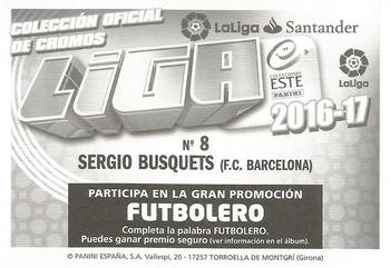 2016-17 ESTE Spanish Liga #139 Sergio Busquets Back