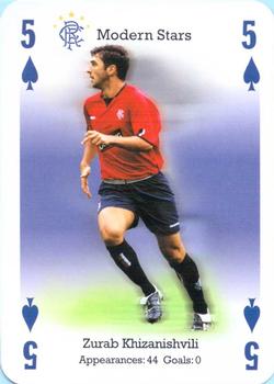 2004-05 Carta Mundi Rangers Football Club Playing Cards #5♠ Zurab Khizanishvili Front