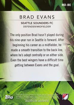 2018 Topps MLS - Multi-Dimensional Orange #MD-BE Brad Evans Back