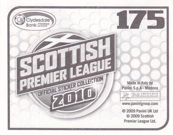 2010 Panini Scottish Premier League Stickers #175 Martin Canning Back