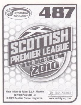 2010 Panini Scottish Premier League Stickers #487 Club Captains Back