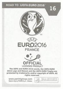2015 Panini Road to UEFA Euro 2016 Stickers #16 Romelu Lukaku Back