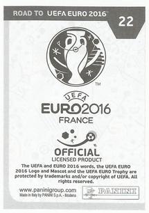 2015 Panini Road to UEFA Euro 2016 Stickers #22 Mensur Mujdza Back