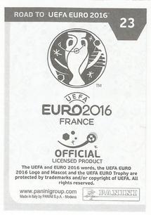 2015 Panini Road to UEFA Euro 2016 Stickers #23 Muhamed Besic Back