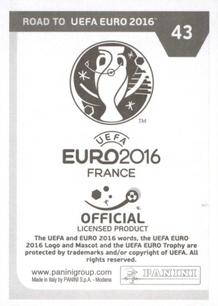 2015 Panini Road to UEFA Euro 2016 Stickers #43 Tomas Rosicky Back