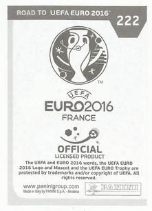 2015 Panini Road to UEFA Euro 2016 Stickers #222 Kamil Grosicki Back