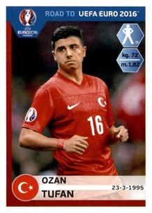 2015 Panini Road to UEFA Euro 2016 Stickers #374 Ozan Tufan Front