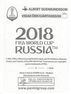 2018 Panini FIFA World Cup: Russia 2018 Update Stickers #310 Albert Gudmundsson Back