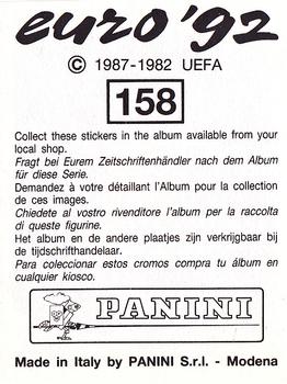 1992 Panini Euro '92 Stickers #158 Gordon Durie Back