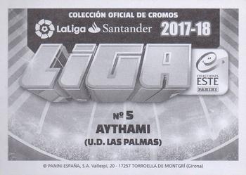 2017-18 Panini LaLiga Santander Este Stickers #376 Aythami Back