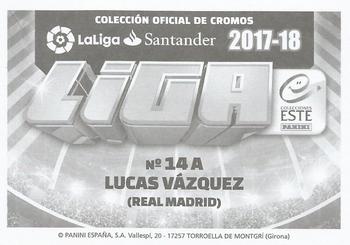 2017-18 Panini LaLiga Santander Este Stickers #476 Lucas Vazquez Back