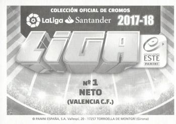 2017-18 Panini LaLiga Santander Este Stickers #581 Neto Back