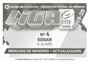 2019-20 Panini LaLiga Santander Este Stickers - Mercado de Invierno #4 Edgar Mendez Back