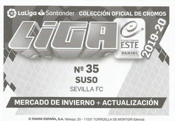 2019-20 Panini LaLiga Santander Este Stickers - Mercado de Invierno #35 Suso Back
