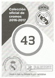 2016-17 Panini Real Madrid Stickers #43 Keylor Navas Back