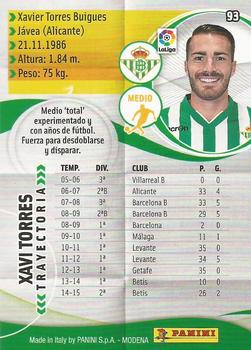 2015-16 Panini Megacracks Liga BBVA #93 Xavi Torres Back