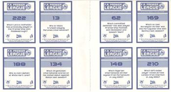 2005-06 Merlin FA Premier League Sticker Quiz Collection #NNO Solano / Kavanagh / Heinze / King / Karadas / Hreidarsson / Konchesky /Yakubu Back
