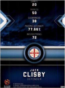2016-17 Tap 'N' Play Football Australia - Silver Parallel #94 Jack Clisby Back