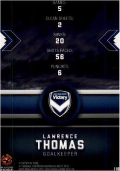 2016-17 Tap 'N' Play Football Australia - Silver Parallel #118 Lawrence Thomas Back