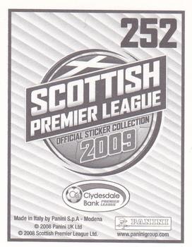2009 Panini Scottish Premier League Stickers #252 Michael Stewart Back