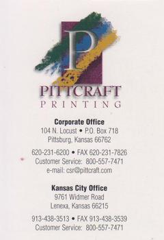 2002 Pittcraft Printing Kansas City Wizards #NNO Jose Burciaga Jr. Back