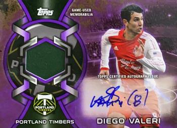 2014 Topps MLS - Relic Autographs Purple #AR-DV Diego Valeri Front