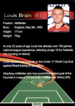 2005-06 Adelaide United #11 Louis Brain Back