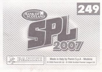 2007 Panini Scottish Premier League Stickers #249 Inverness CT Team Group Back