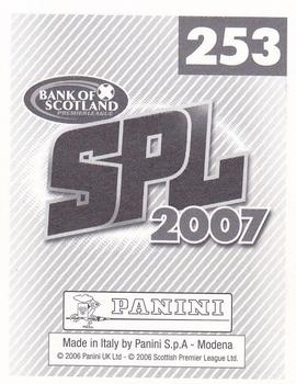 2007 Panini Scottish Premier League Stickers #253 Away Kit Back
