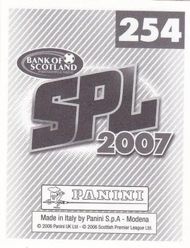 2007 Panini Scottish Premier League Stickers #254 Grant Munro Back
