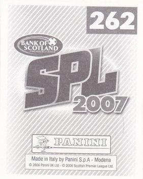 2007 Panini Scottish Premier League Stickers #262 Grant Munro Back