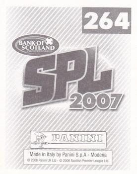 2007 Panini Scottish Premier League Stickers #264 Roy McBain Back
