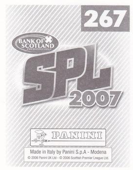 2007 Panini Scottish Premier League Stickers #267 Richie Hart Back