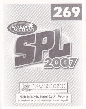 2007 Panini Scottish Premier League Stickers #269 Liam Keogh Back