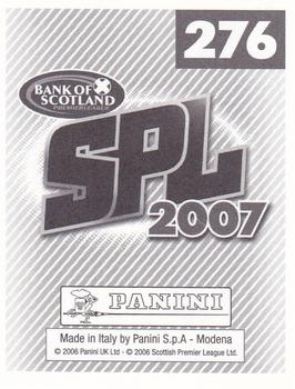 2007 Panini Scottish Premier League Stickers #276 Darren Dods Back