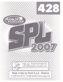 2007 Panini Scottish Premier League Stickers #428 Ivan Sproule Back