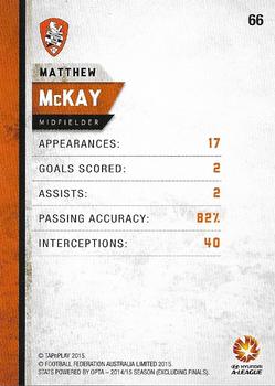 2015-16 Tap 'N' Play Football Federation Australia #66 Matt McKay Back