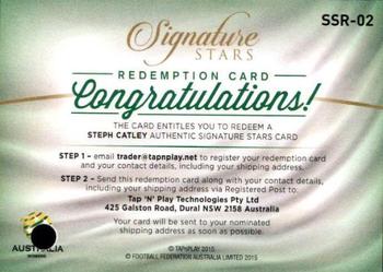 2015-16 Tap 'N' Play Football Federation Australia - Signature Stars Redemption #SSR-02 Steph Catley Back