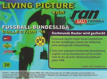 1998 Upper Deck 3D Living Pictures Fussball Bundesliga #20 Stefan Reuter Back